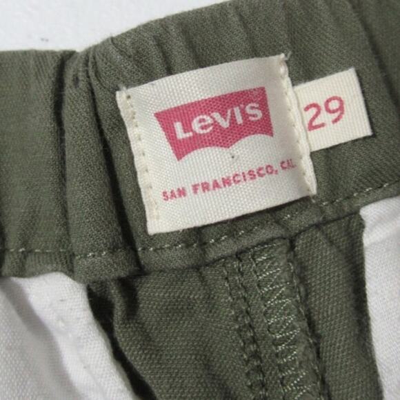 Levi's army green Side Stripe slim straight‎ leg casual chino pants size 29 - Picture 15 of 15